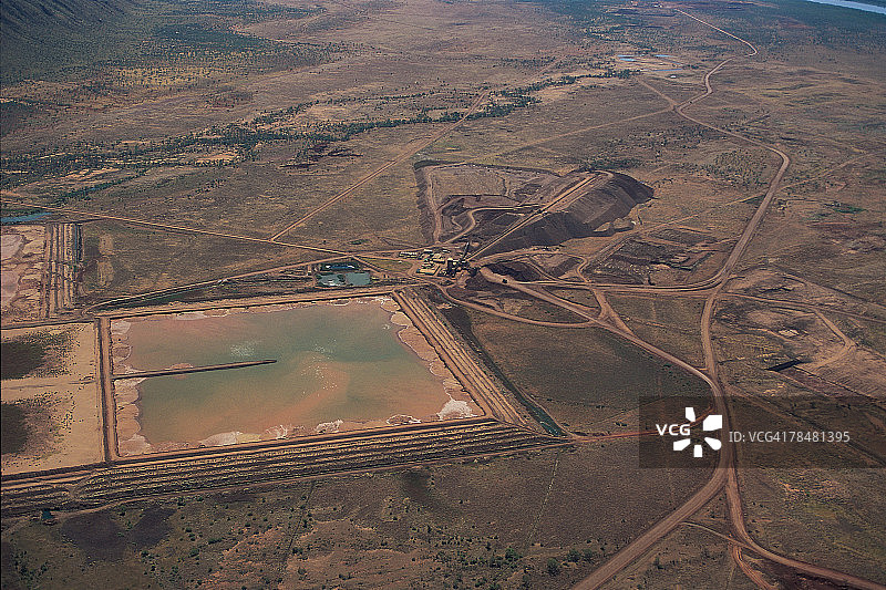 西澳大利亚阿盖尔湖弓河钻石矿图片素材