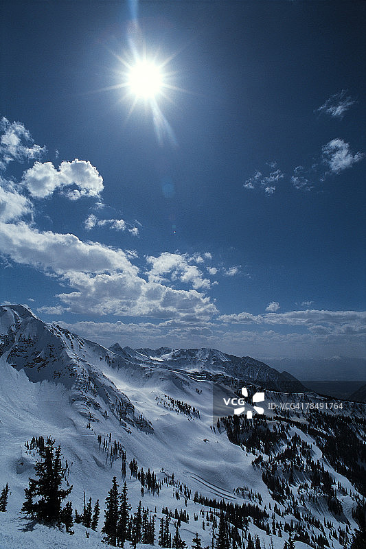 科罗拉多州雪山山顶图片素材