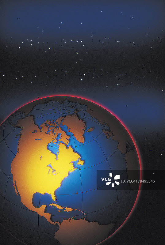 从外太空看地球图片素材