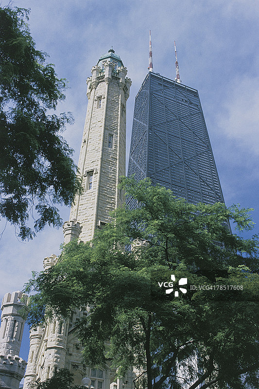 伊利诺伊州芝加哥汉考克大厦图片素材