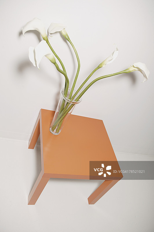桌子上花瓶里的花朵图片素材