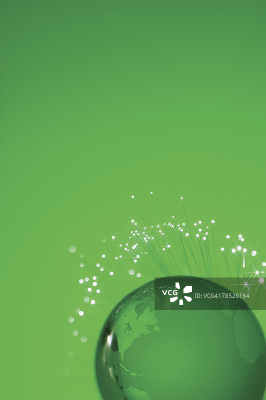 带有光纤的地球图片素材