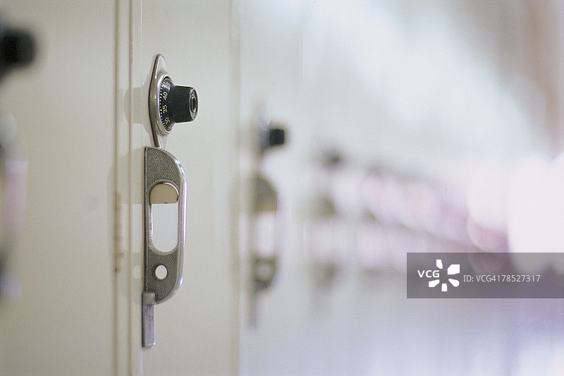 学校储物柜特写图片素材