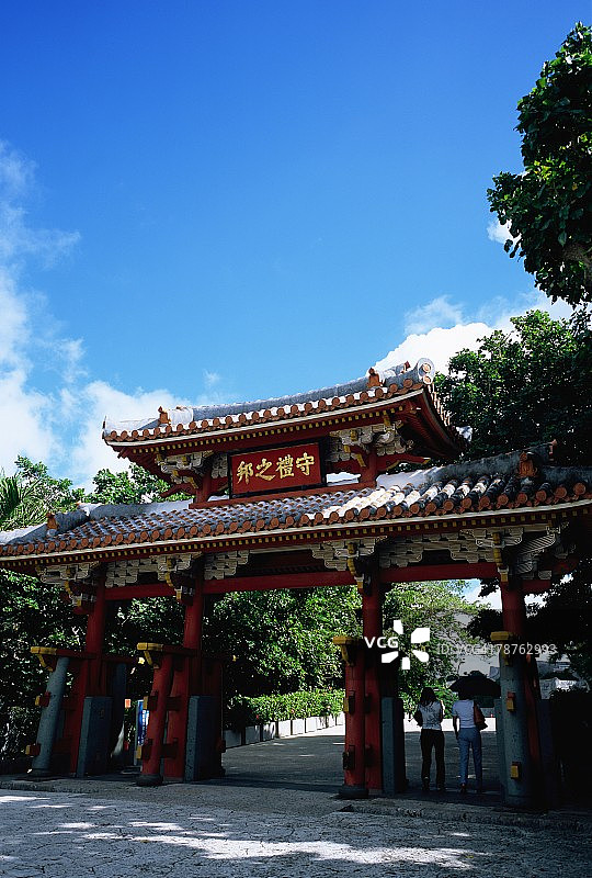 日本冲绳县首里城公园图片素材