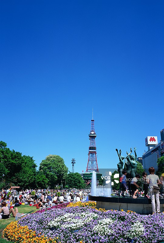 札幌大通公园，日本北海道图片素材