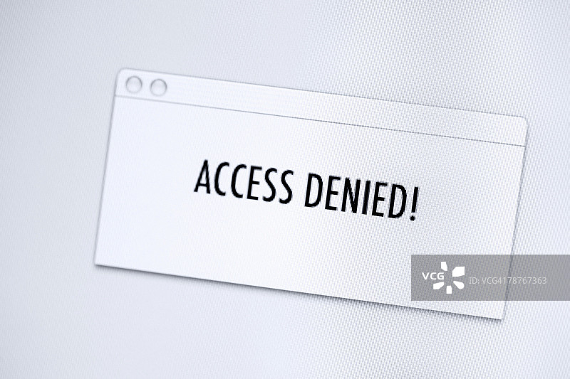 电脑屏幕上的访问被拒绝消息图片素材
