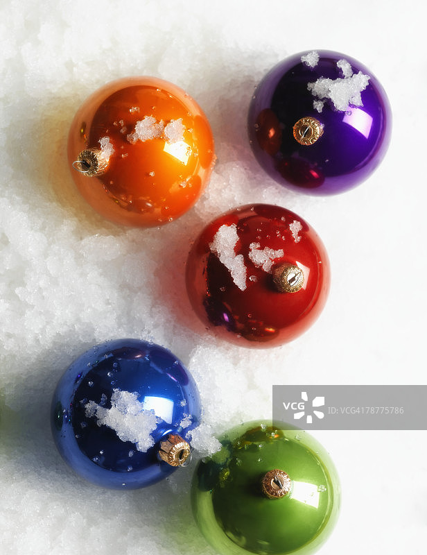 彩色圣诞装饰品图片素材