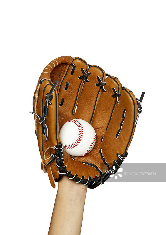 棒球手套接球图片素材