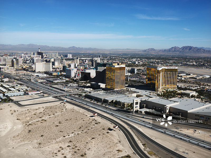 拉斯维加斯鸟瞰图图片素材