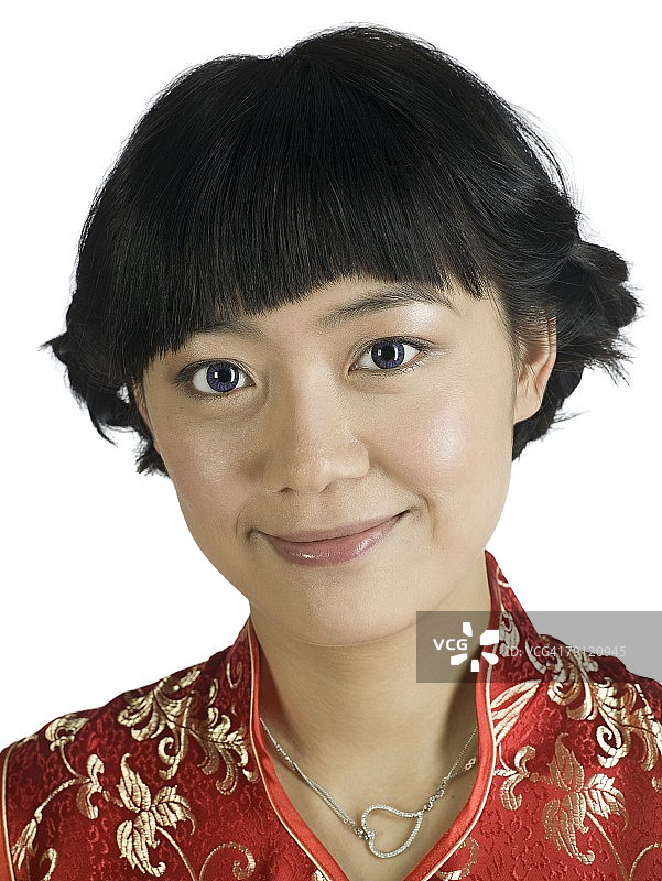 一个年轻女子的肖像图片素材