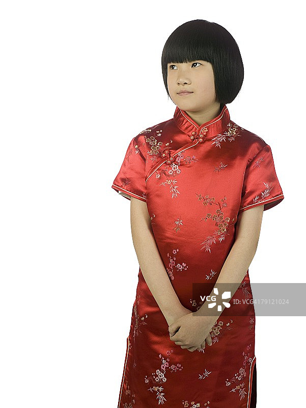穿着旗袍的女孩图片素材