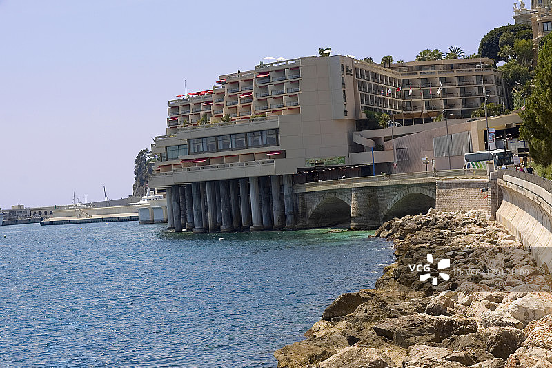 摩纳哥蒙特卡洛海滨建筑图片素材