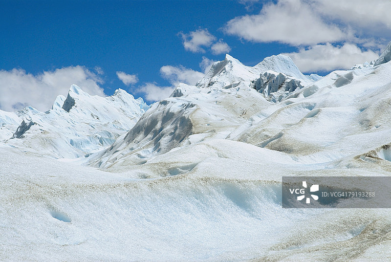 阿根廷巴塔哥尼亚冰原的雪山，格兰德冰川，菲茨罗伊峰图片素材