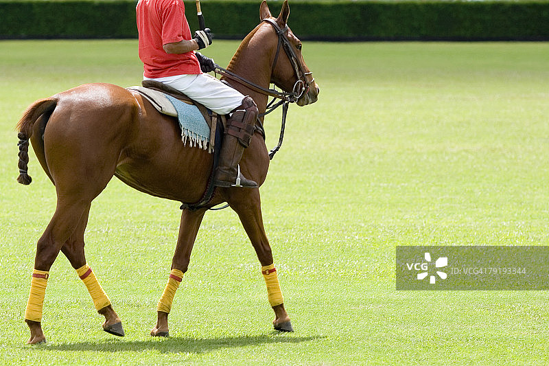 男人打马球的下半身视角图片素材