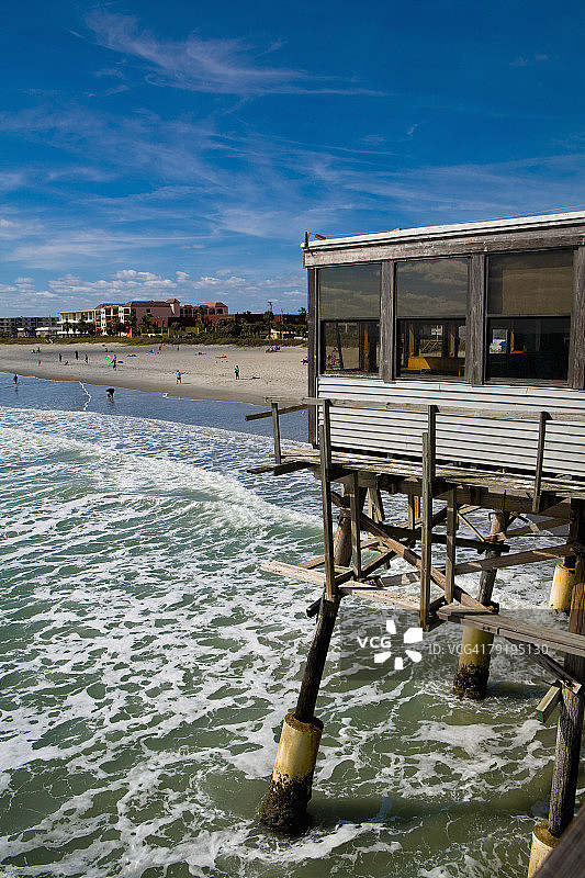 美国佛罗里达州可可海滩的码头图片素材