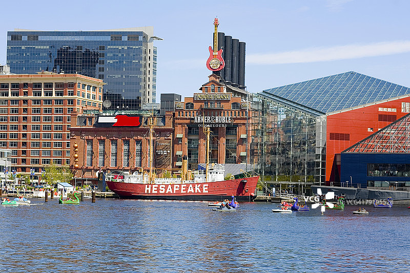 美国马里兰州巴尔的摩内港国家水族馆海滨建筑图片素材
