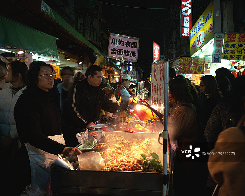 台北士林夜市图片素材