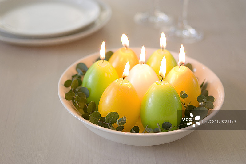 鸡蛋造型蜡烛图片素材