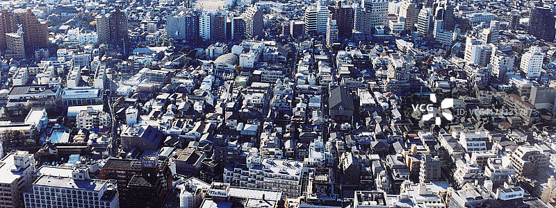 日本东京西新宿航拍图片素材