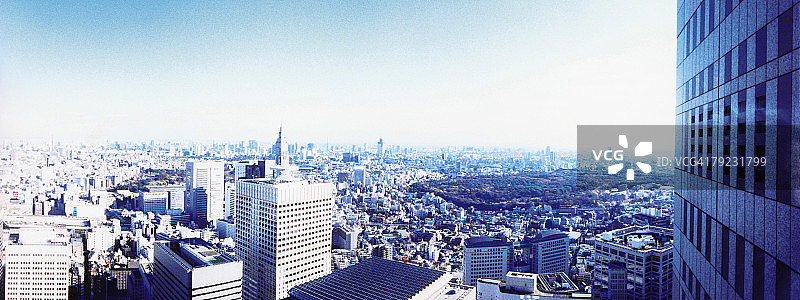 日本东京西新宿航拍图片素材