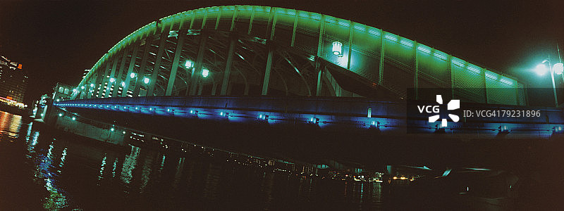 东京胜鬨桥的夜景图片素材