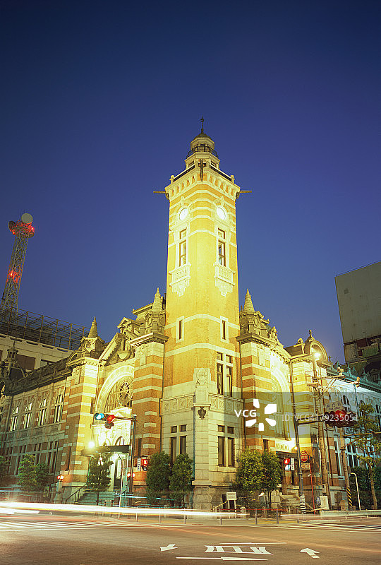日本横滨的灯光建筑图片素材