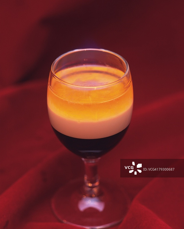 B-52鸡尾酒高角度视图图片素材
