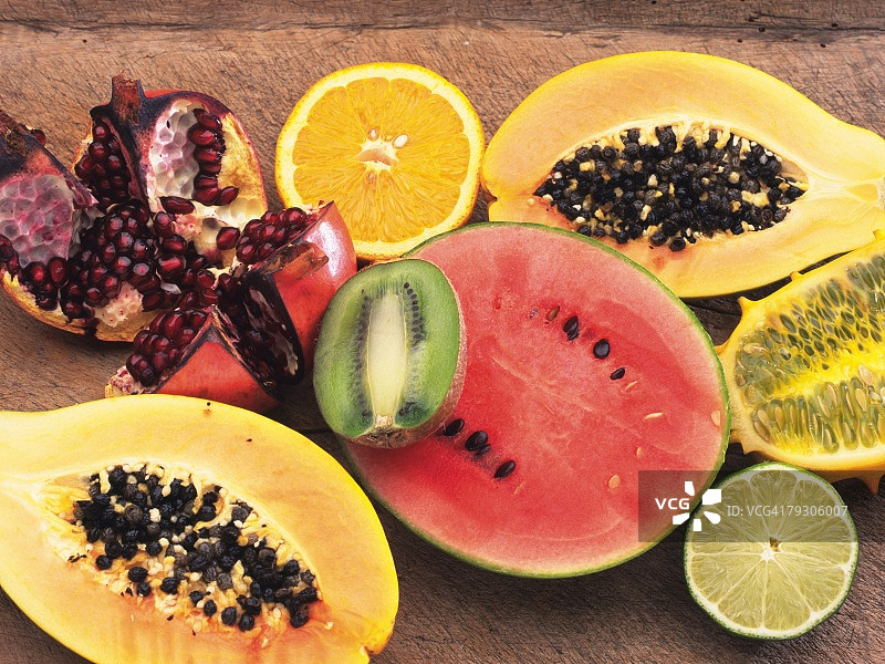 各种水果高角度视图图片素材