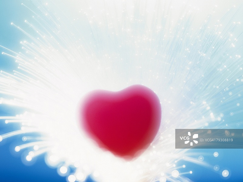带闪光的粉色心形CG合成图图片素材