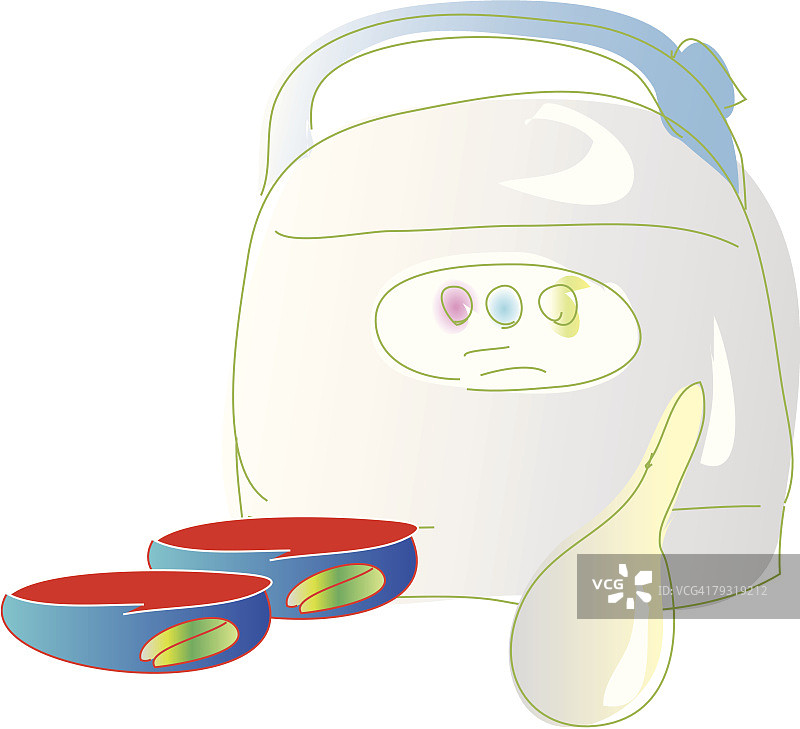 饭勺插画图片素材