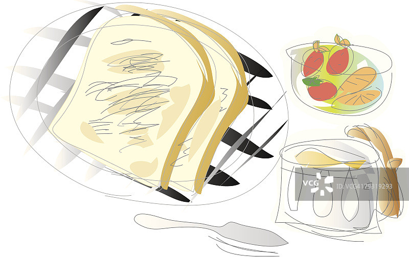 早餐插画图片素材