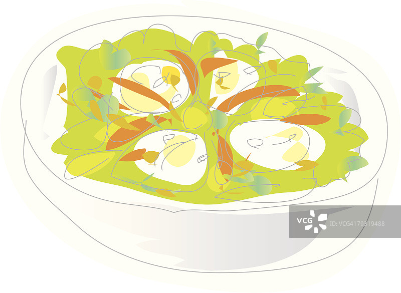 沙拉插画技巧图片素材