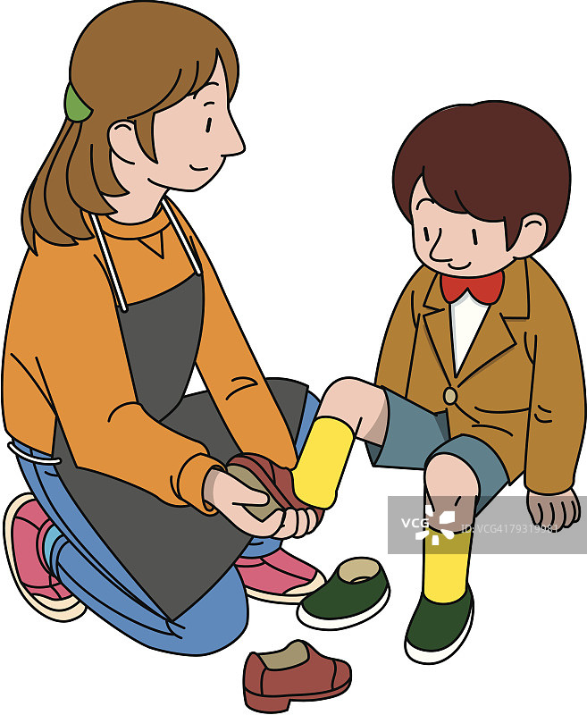 鞋店插画图片素材