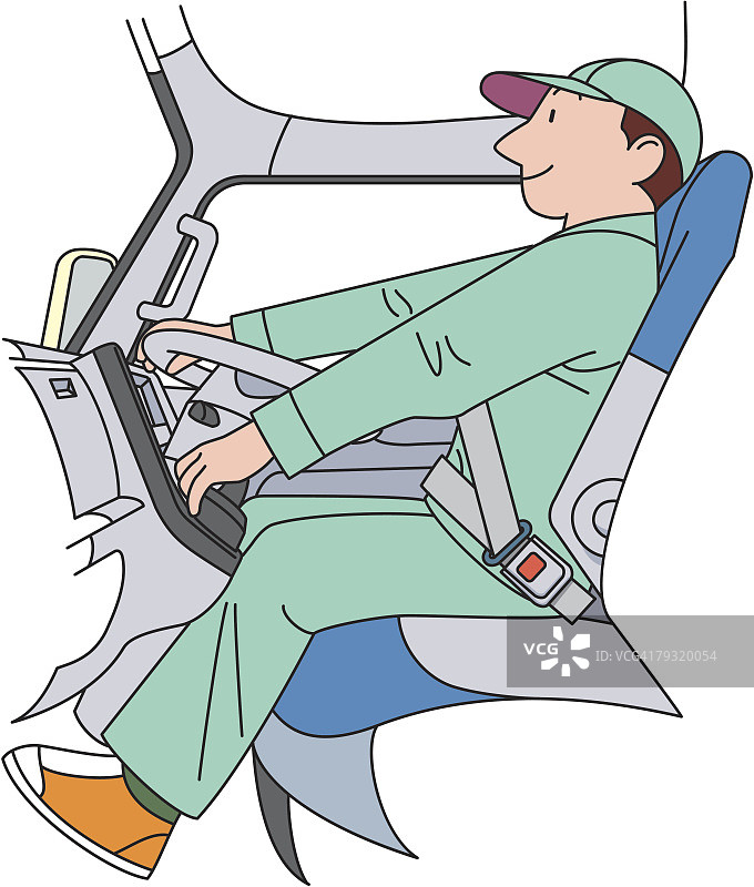 卡车司机插画图片素材