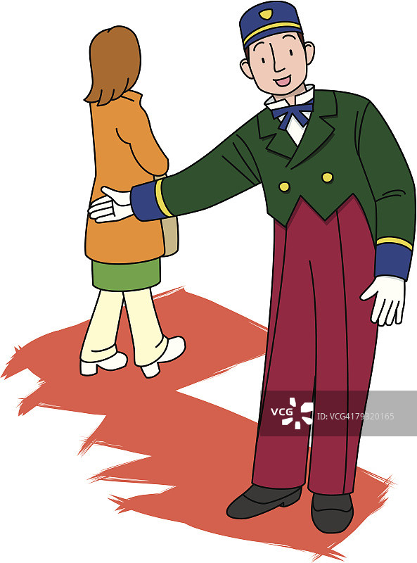 行李员插画图片素材