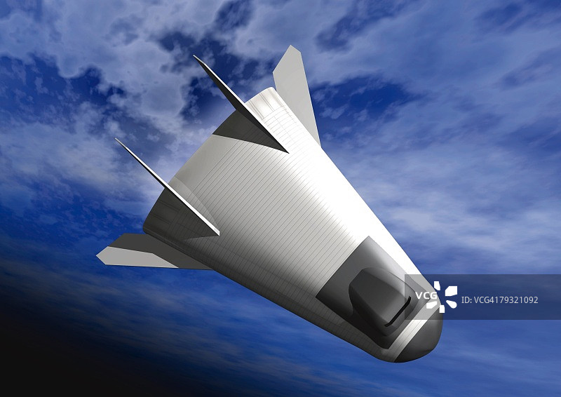 CG插画：宇宙飞船与地球特写图片素材