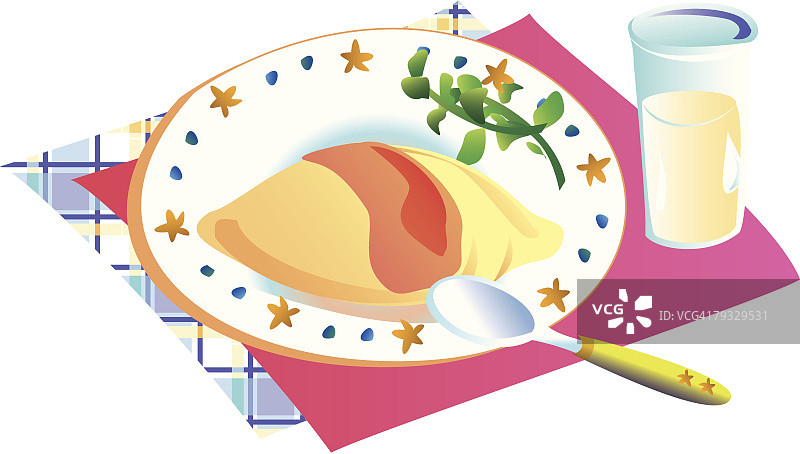 煎蛋卷特写插图图片素材