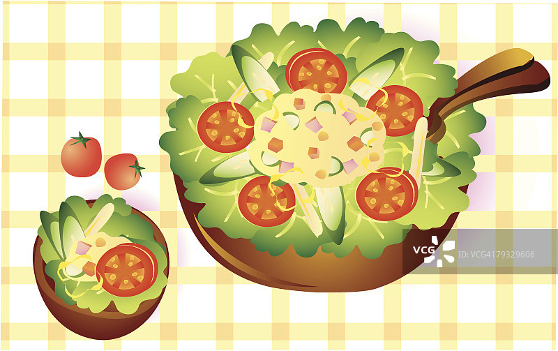 土豆沙拉特写插画图片素材