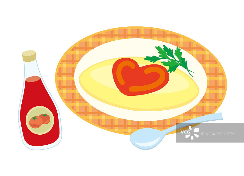 煎蛋卷特写插图图片素材