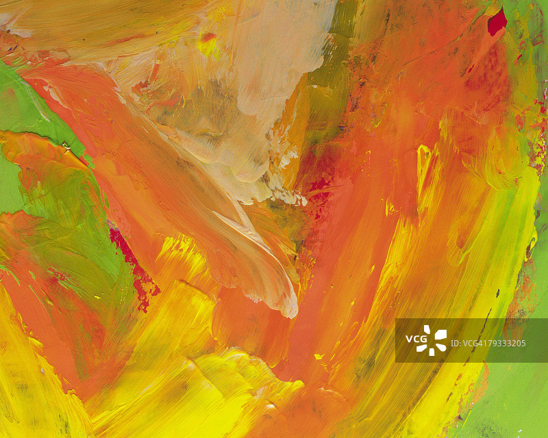 黄色和橙色油画（正面视角）图片素材