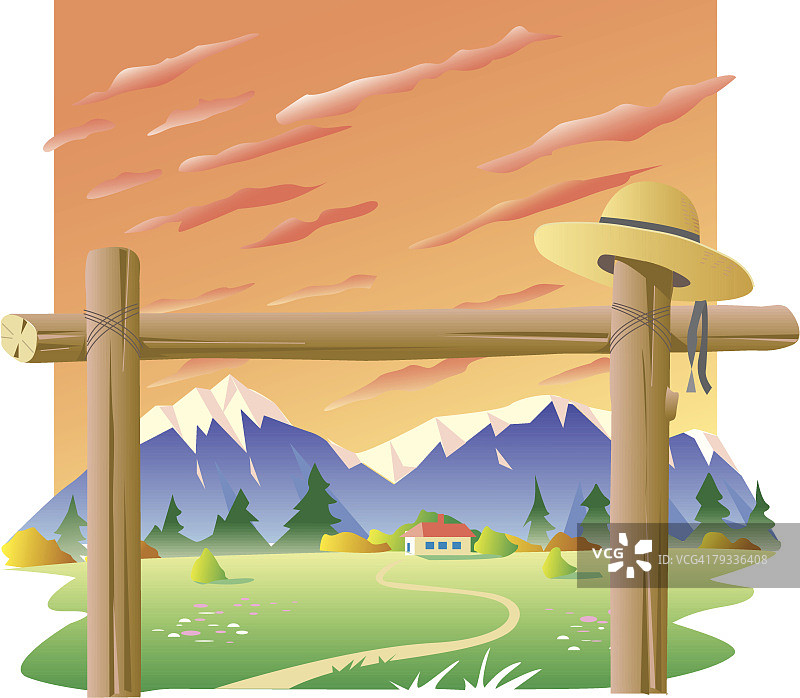 牧场入口图片素材