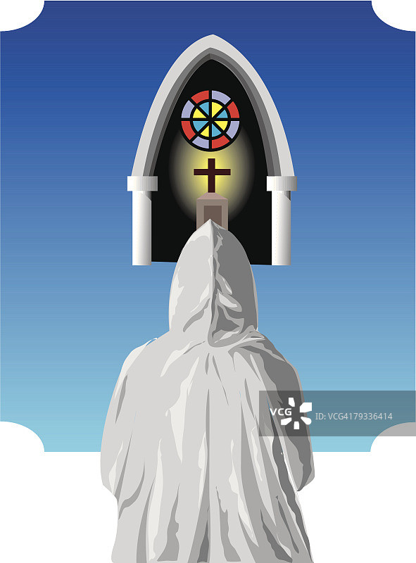 在教堂祈祷的人图片素材