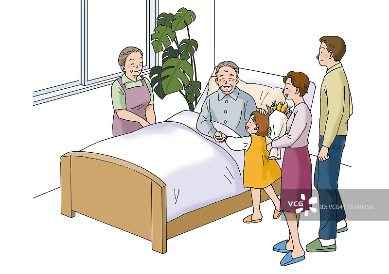 医院建筑高角度图示图片素材