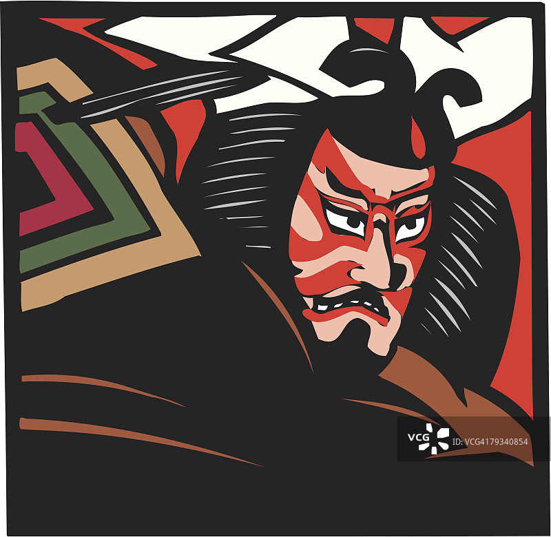 歌舞伎演员的绘画，版画图片素材
