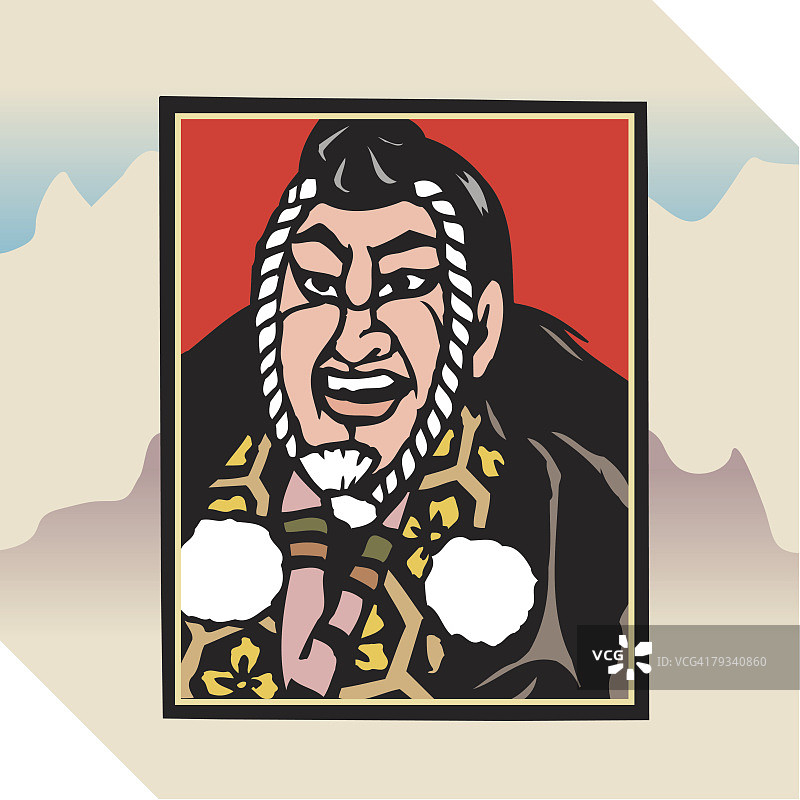 歌舞伎演员的绘画，版画图片素材