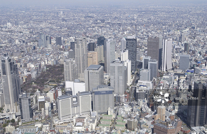 西新宿摩天大楼航拍全景图片素材