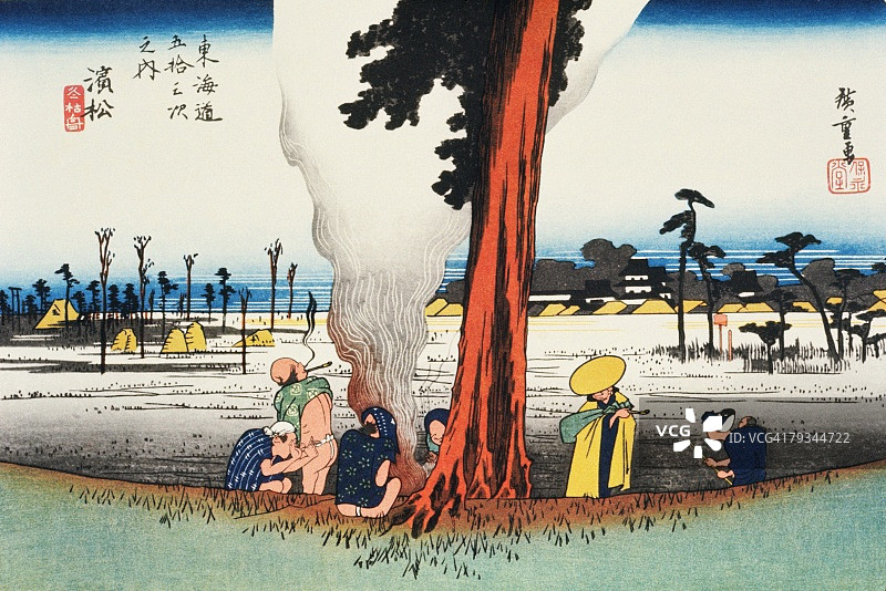 江户时代滨松浮世绘图片素材