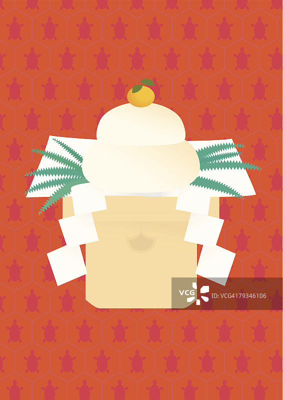 镜饼绘画插图图片素材