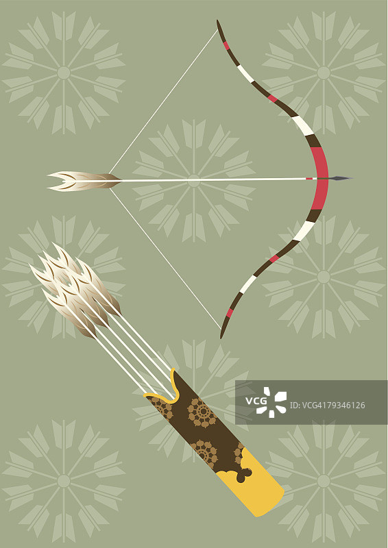 弓箭，绘画，插图，说明性技巧图片素材