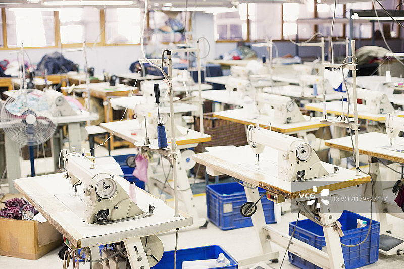 工厂里的缝纫机图片素材